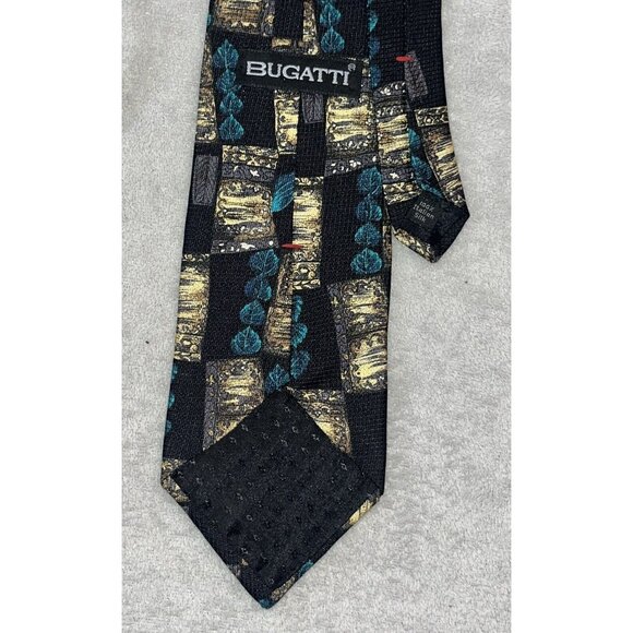 BUGATTI Men’s‎ 100% Silk Necktie Made in Italy Tie - Picture 2 of 2